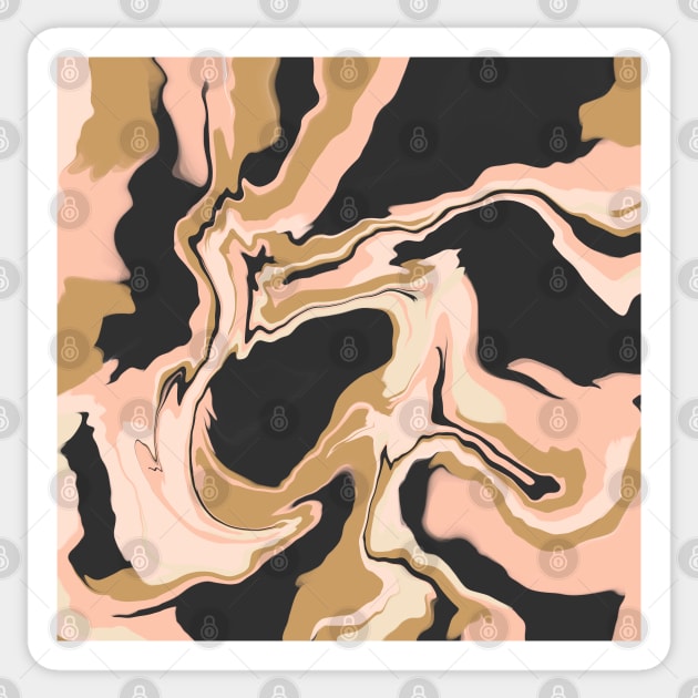 Pink and black marbling 100 Sticker by mmartabc